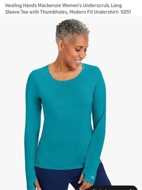 healing hands Mackenzie Women's Long-Sleeve Tee in Teal